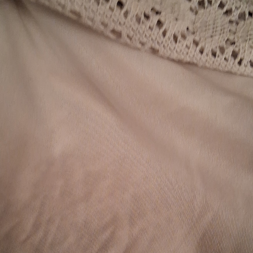 Guess Cream Lace Maxi Dress, Built In Bra Cups. Lined To Knee, Slit On Side - Picture 14 of 16